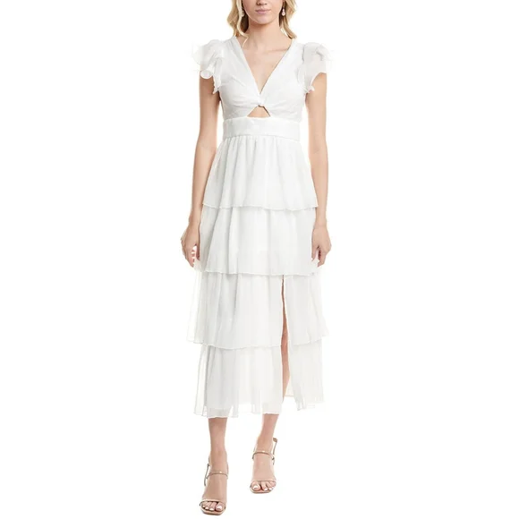 ASTR the Label Women's White Emporia Maxi Dress XS NWOT/Defect - Picture 2 of 12